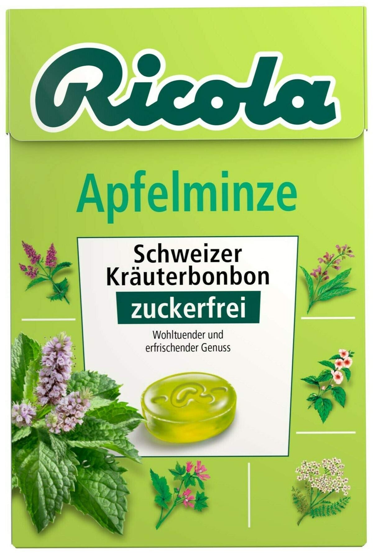 Ricola Box Apfelminze Zuckerfrei 50 G
