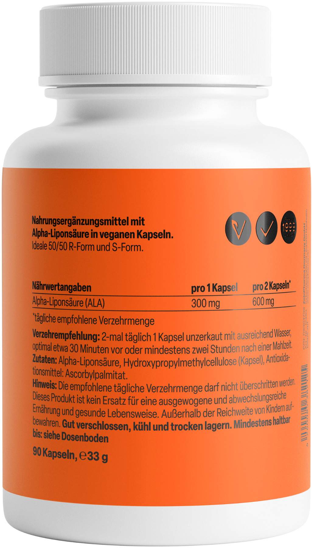 Alpha Liponsäure 300 mg 90 Kapseln