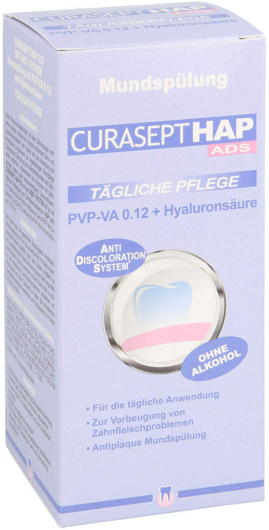 Curasept Hap012 Pvp-Va 0,12+hyaluron Mundspülung 200 ml