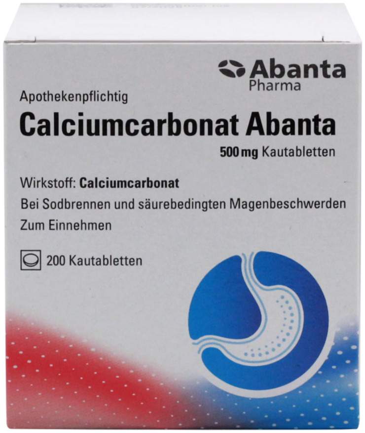 Calciumcarbonat Abanta 500 mg  200 Kautabletten