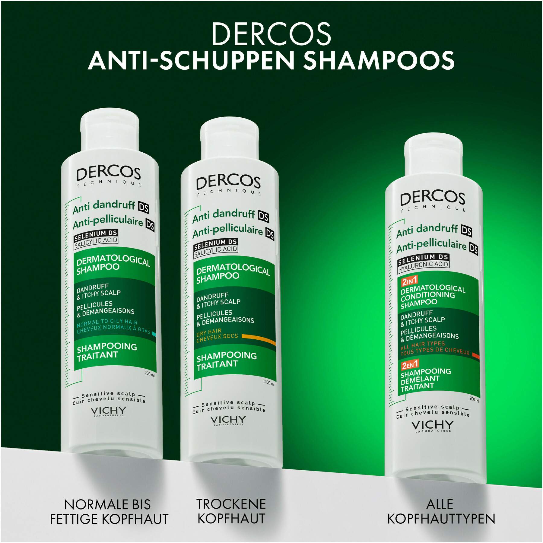 Vichy Dercos Anti-Schuppen 2in1 Shampoo + Conditioner 390 ml