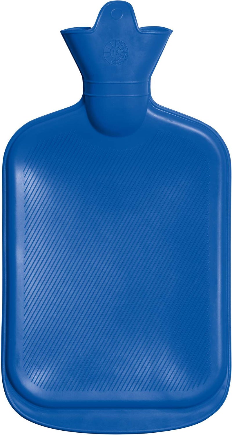 Wärmflasche 2 Liter, blau