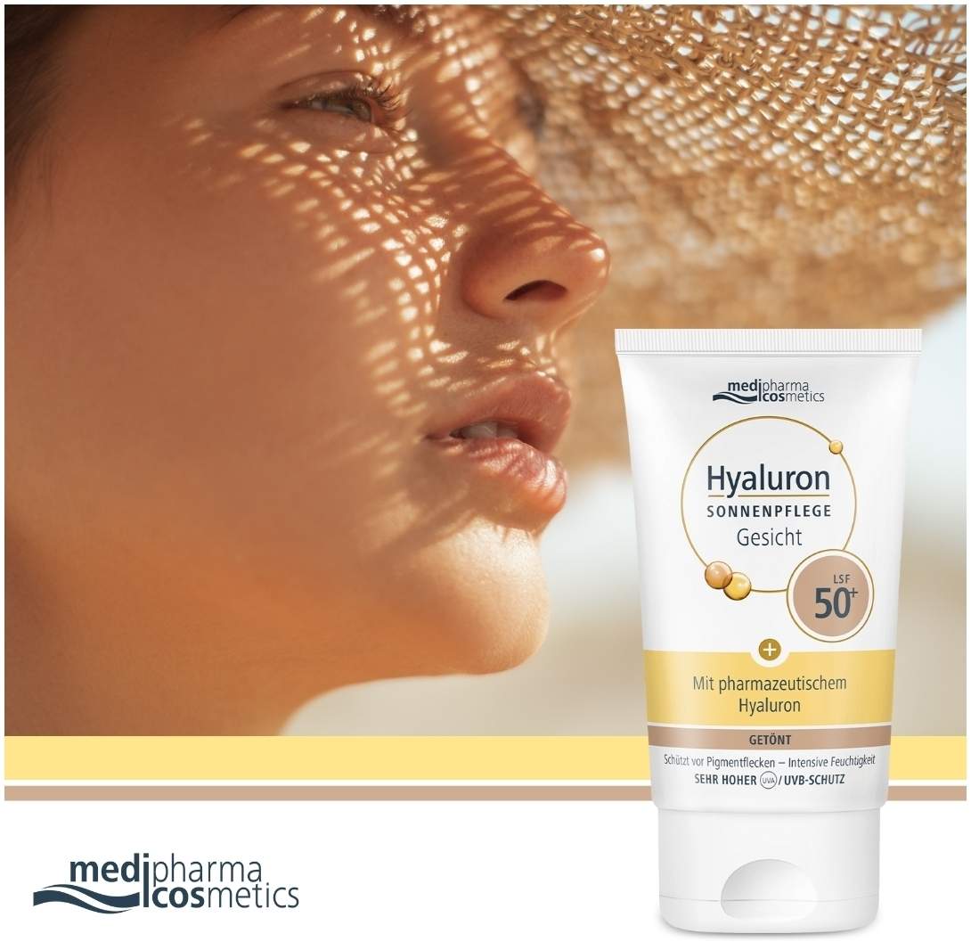 medipharma cosmetics Hyaluron Sonnenpflege Gesicht LSF 50+ getönt 50 ml