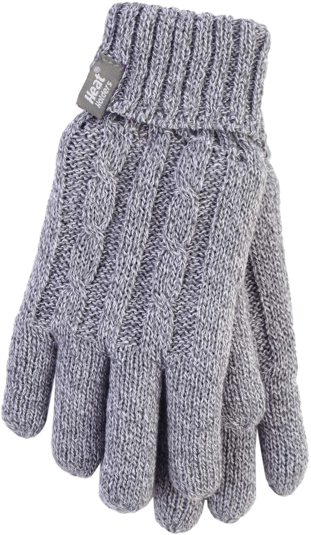 HeatHolders Damen Handschuhe grau meliert Größe S-M 1 Paar