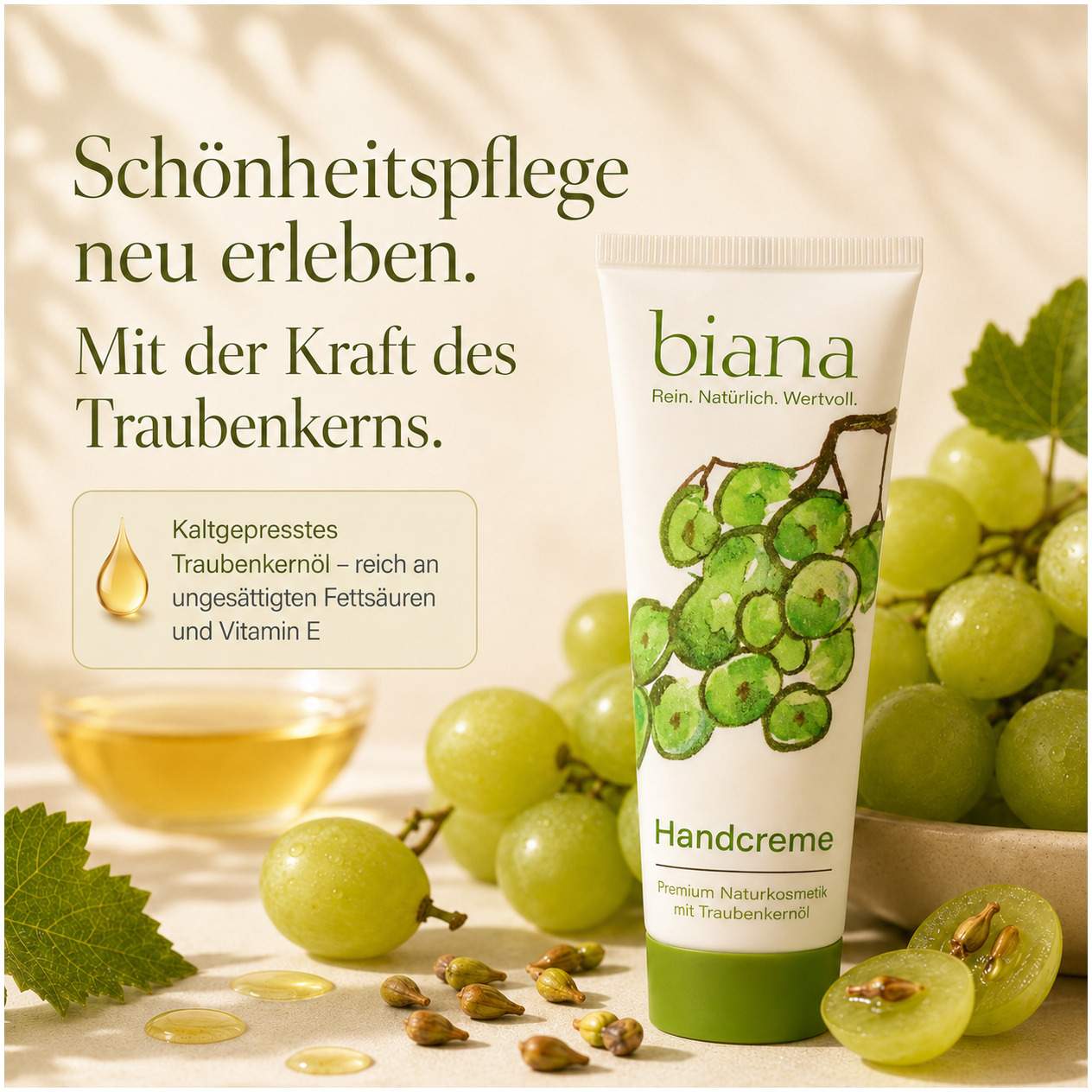 Biana Handcreme mit Traubenkernöl 50 ml