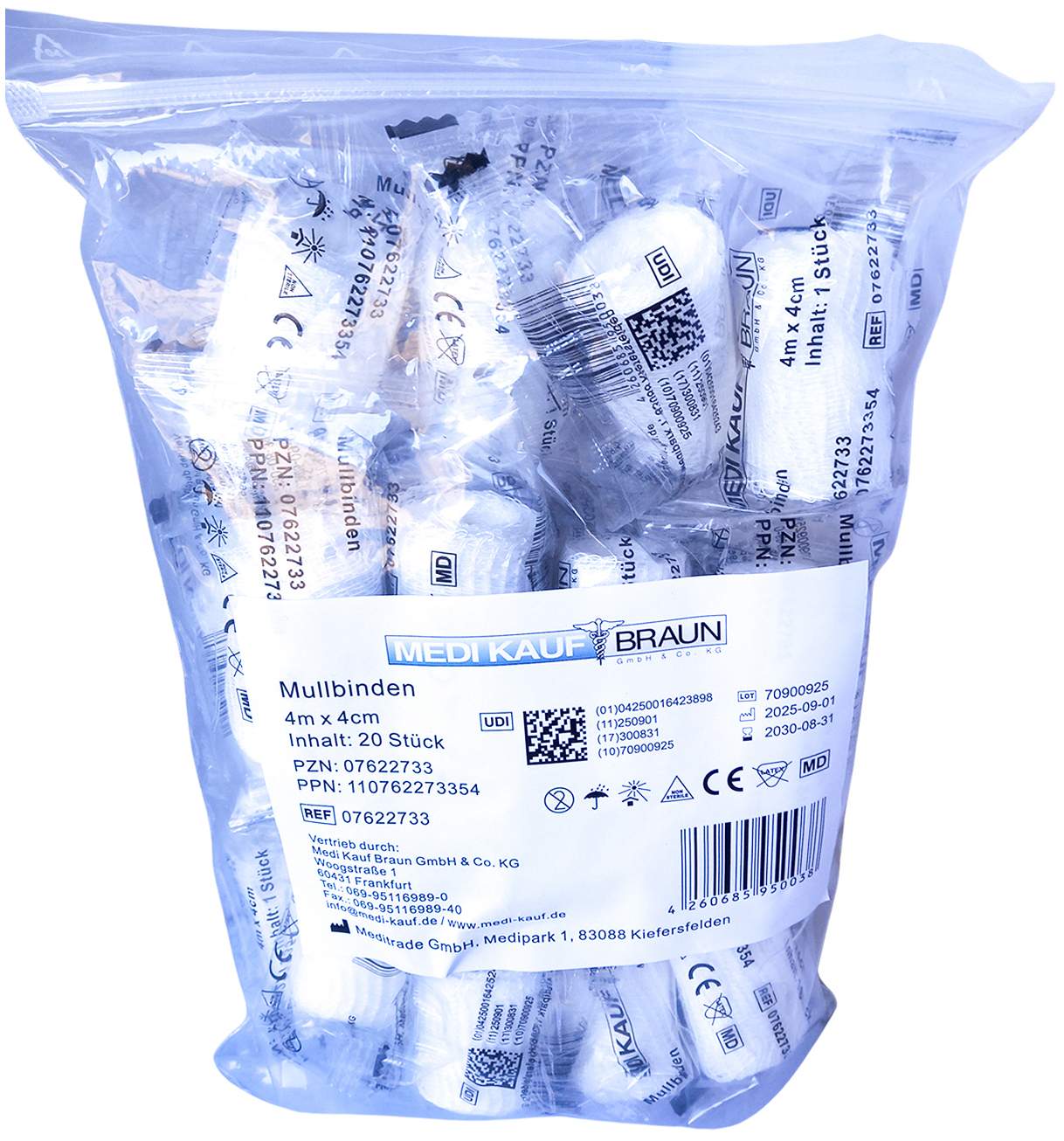 Mullbinden 4 Mx4 cm