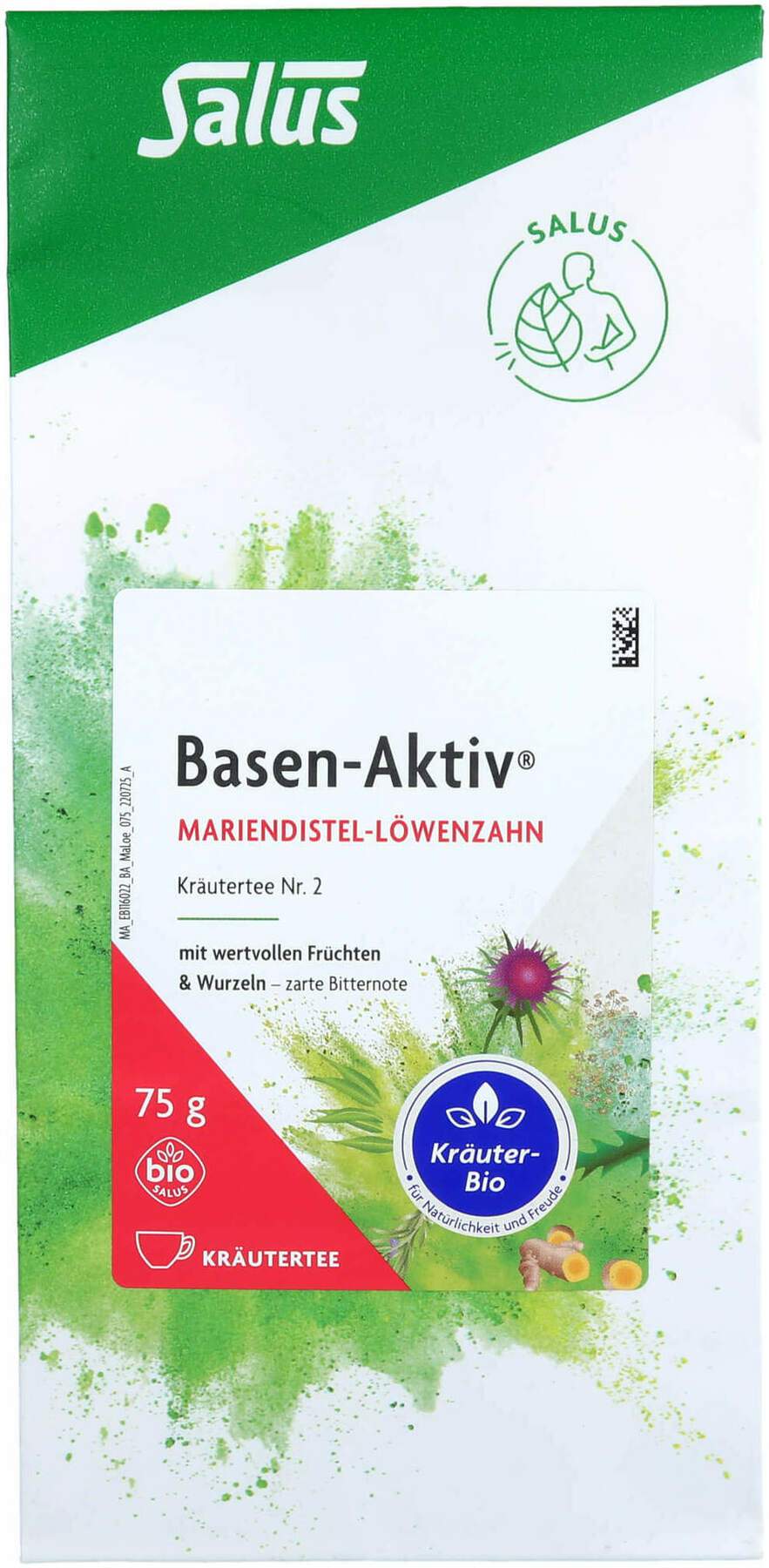 Basen Aktiv Tee Nr.2 Mariendistel-Löwenzahn Bio Salus 75 G