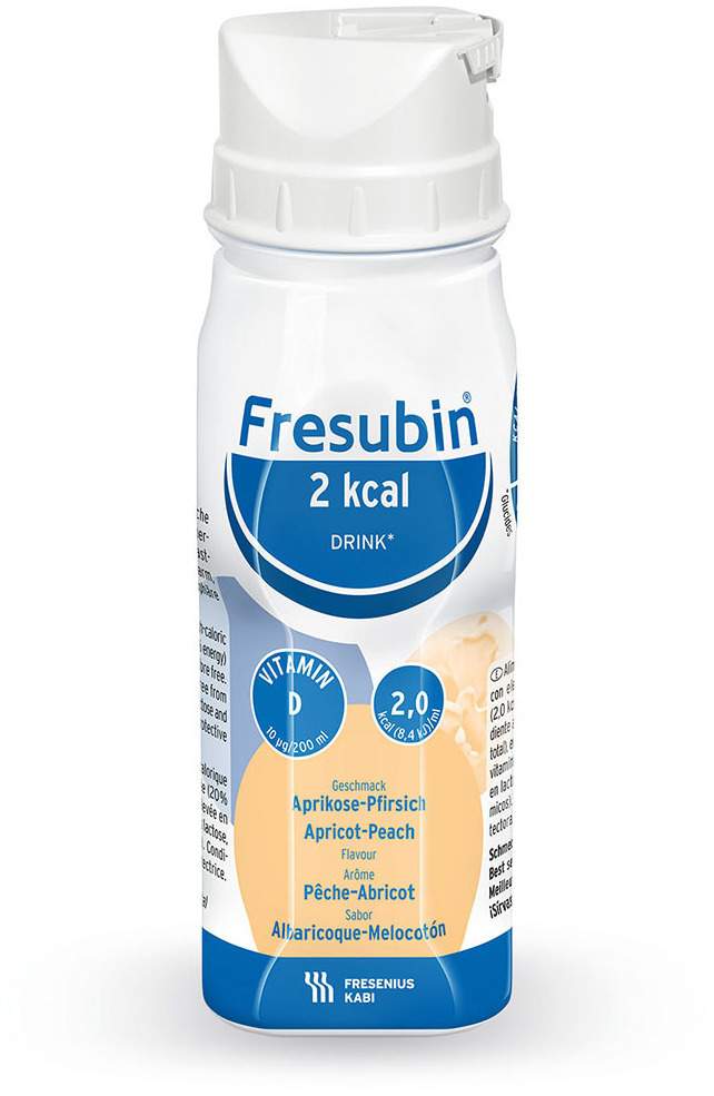 Fresubin 2 Kcal Drink Aprikose Pfirsich Trinkflasche 4x200 Ml...