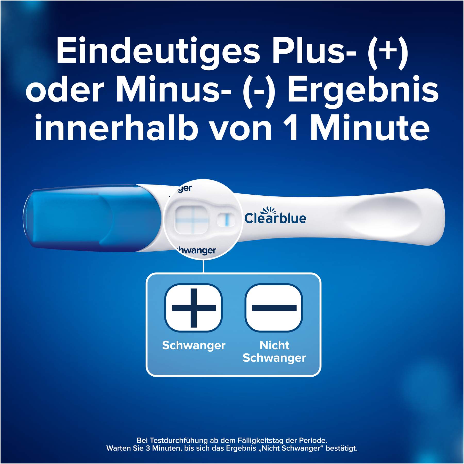 Clearblue Schwangerschaftstest schnelle Erkennung 1 Test
