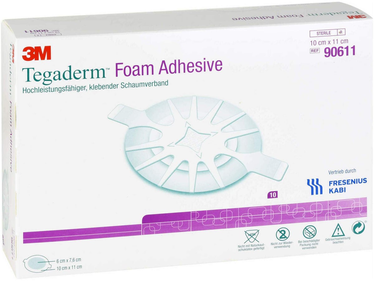 Tegaderm Foam Adhesive 10 X 11 cm Oval 90611 10 Stück