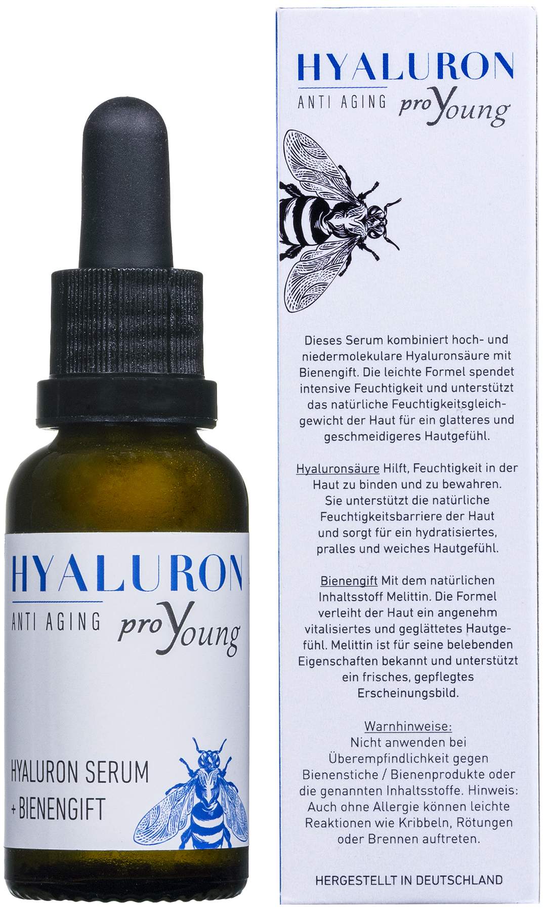 Hyaluron Anti-Aging Serum proYoung mit Bienengift 30 ml
