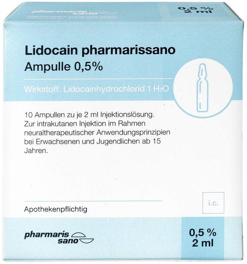 Lidocain Pharmarissano 0,5% Inj.-Lsg.Ampullen 2 ml 10 Stück