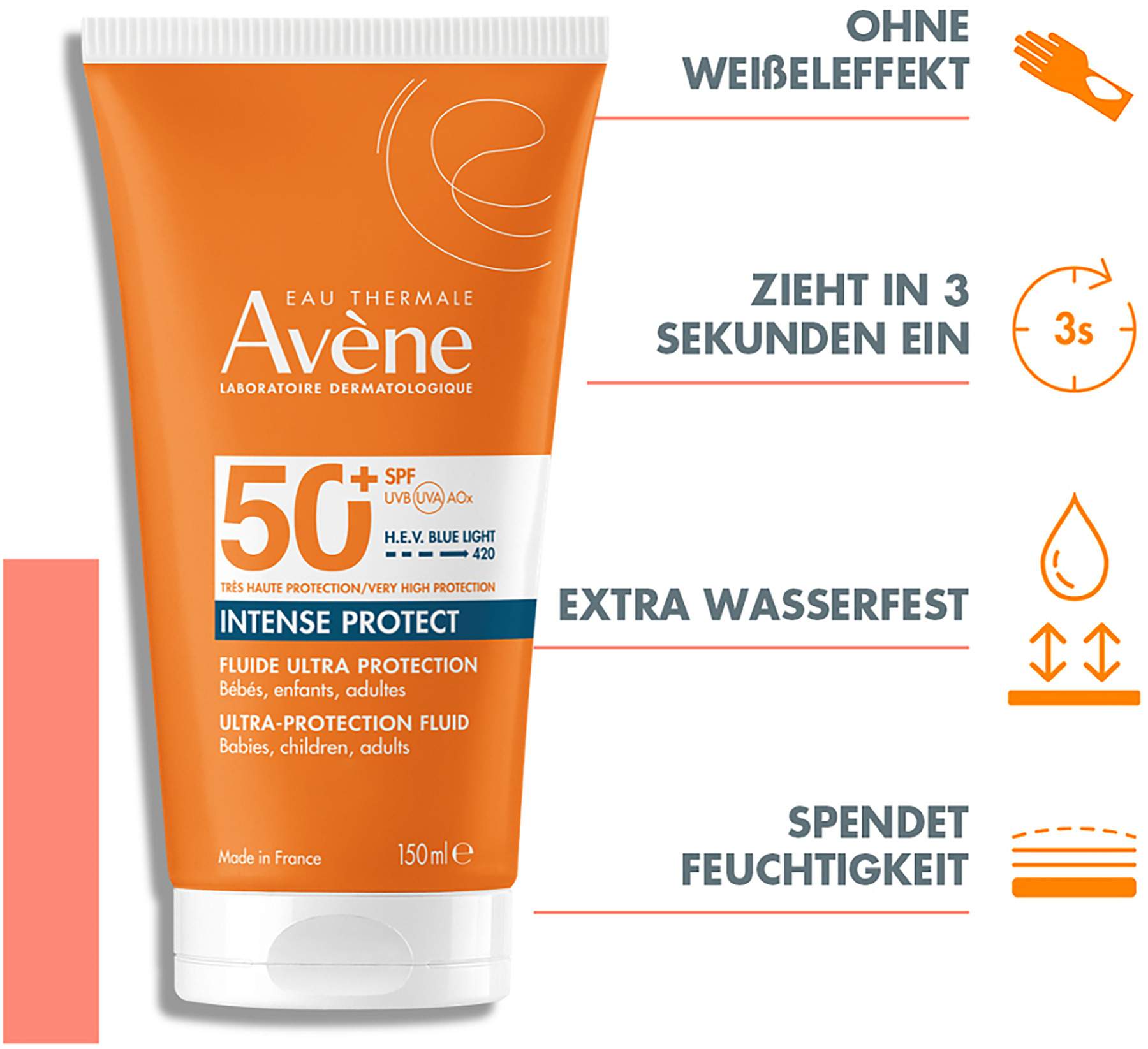 Avene Intense Protect Sonnenfluid Ultra SPF 50+ 150 ml