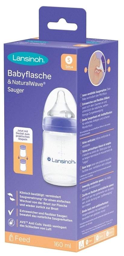 Lansinoh  Babyflasche Mit Naturalwave  Sauger 160 ml