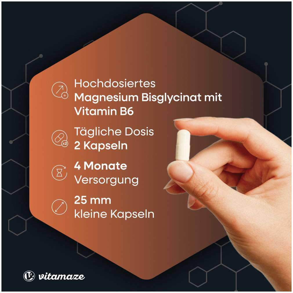 Magnesium Bisglycinat+Vitamin B6 Kapseln 240 Kapseln