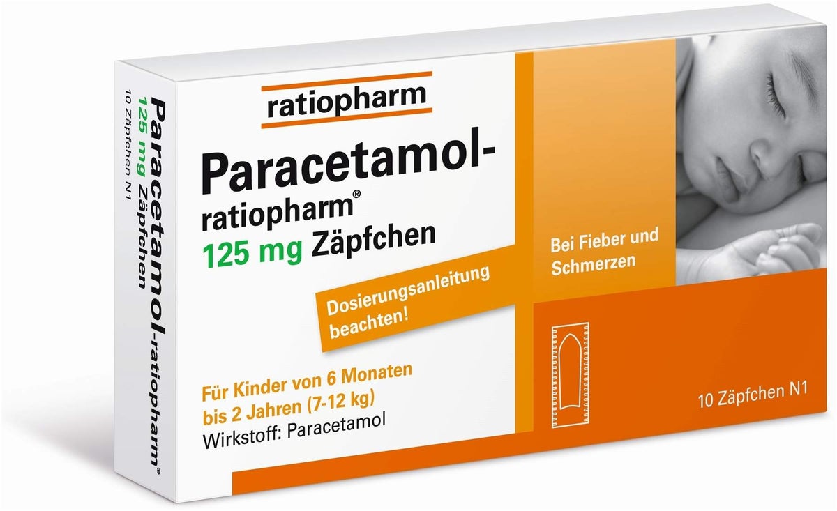 Paracetamol ratiopharm 125 mg 10 Zäpfchen