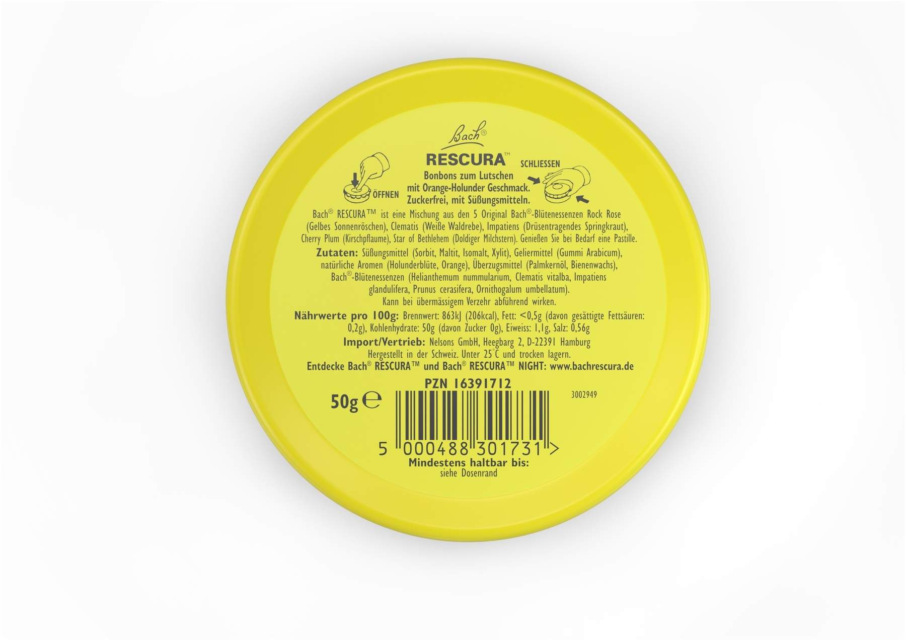 Bach Original Rescura Orange - Holunder 50 g Pastillen