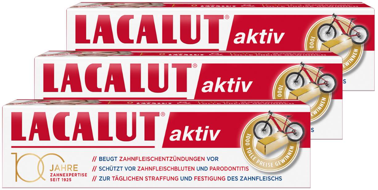 Lacalut aktiv Zahncreme 3 x 100 ml