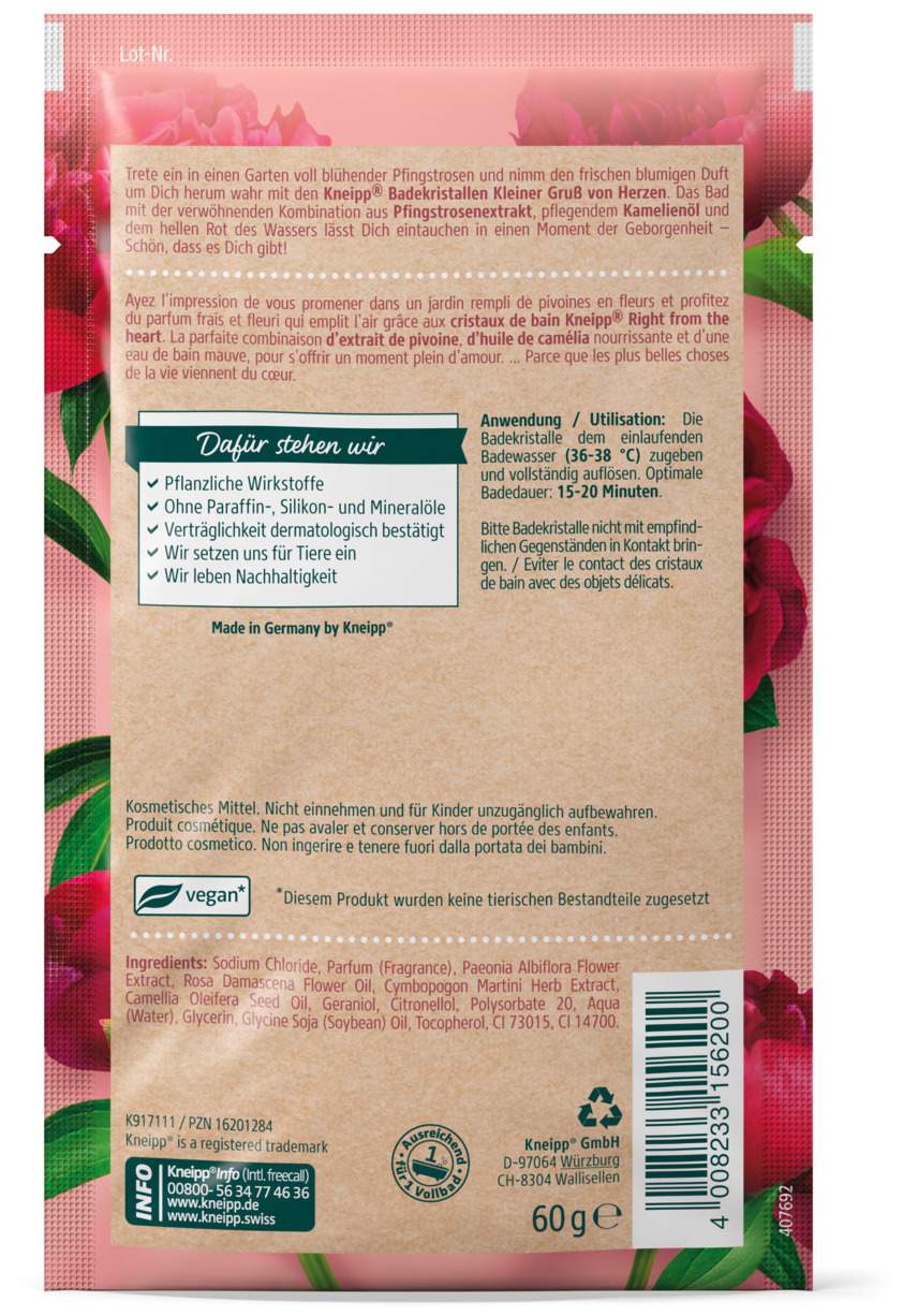 Kneipp Badekristalle Kleiner Gruß von Herzen 60 G
