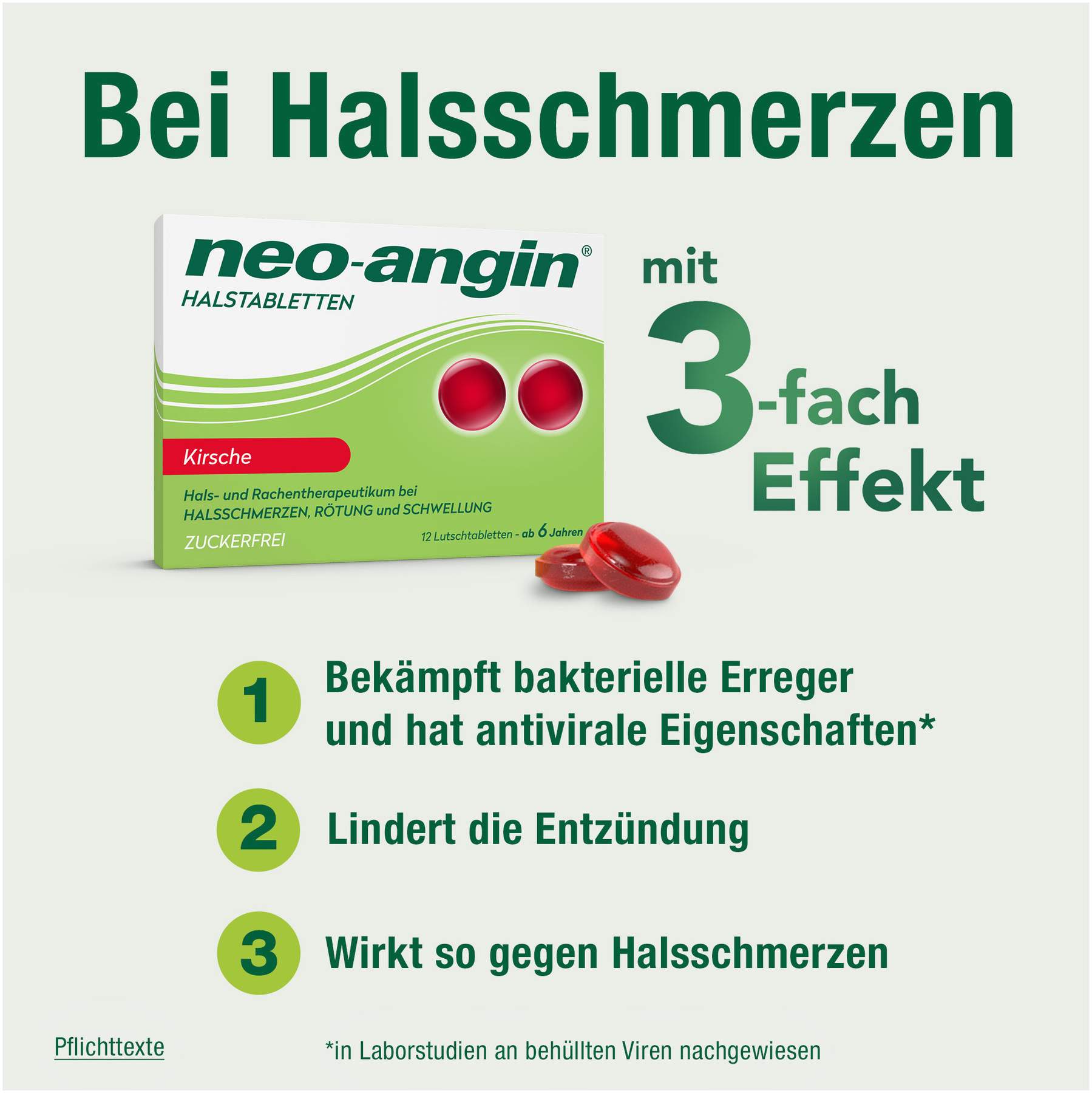 neo Angin Halstabletten Kirsche Zuckerfrei 12 Lutschtabletten