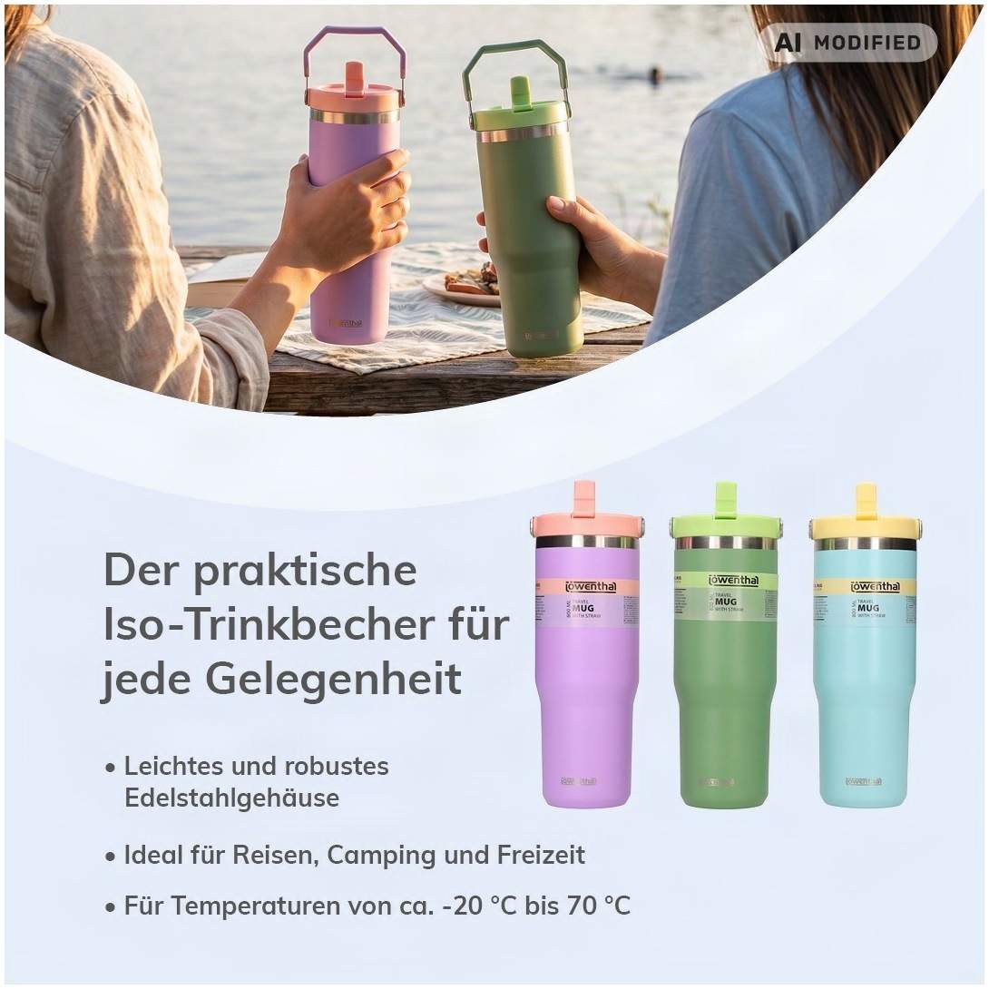 Flip-Becherglas Blau 800 ml