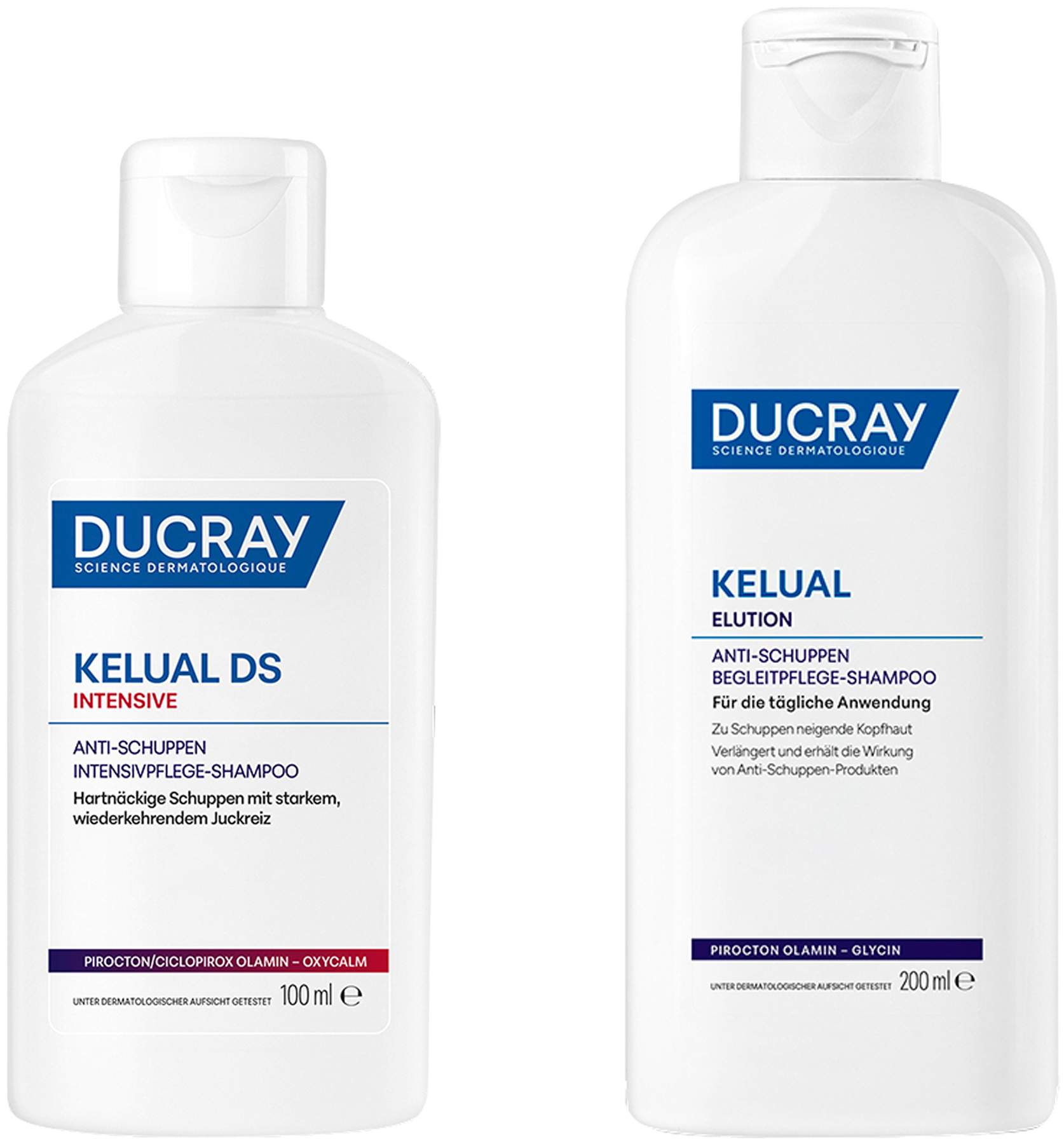 Ducray Kelual DS intensives Anti - Schuppen Shampoo 100 ml + Ducray Kelual Elution Begleitpflege 200 ml Shampoo