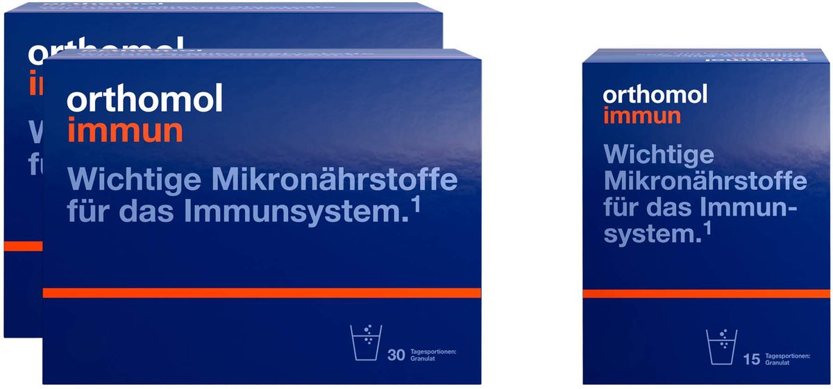 Orthomol immun 2 x 30 Beutel Granulat + gratis 15 Beutel