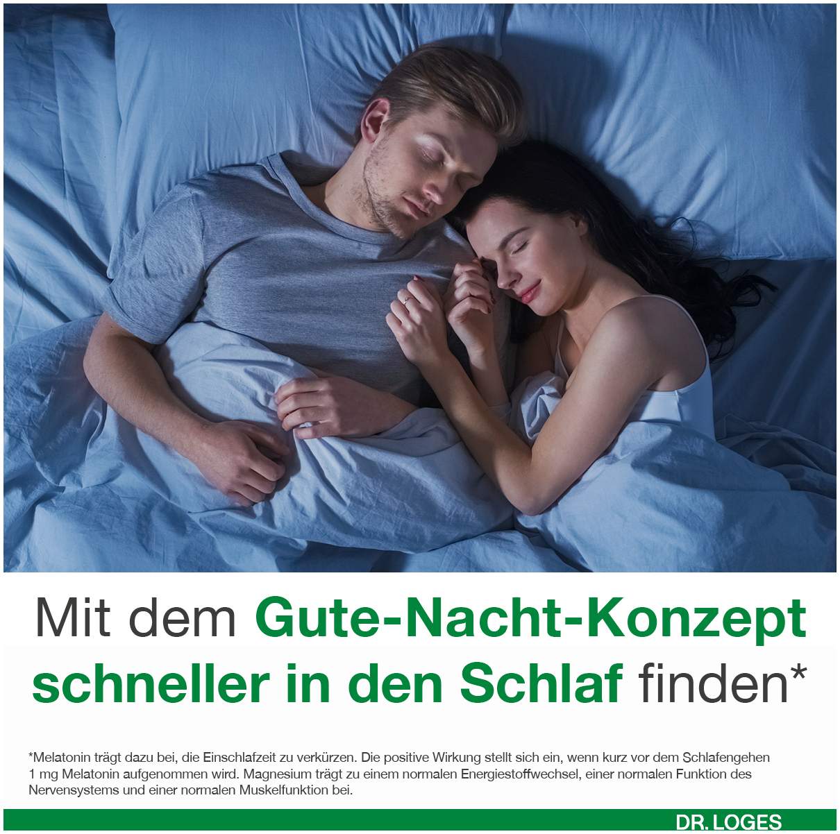 Magnesium-Loges Gute Nacht mit Melatonin 60 Kapseln