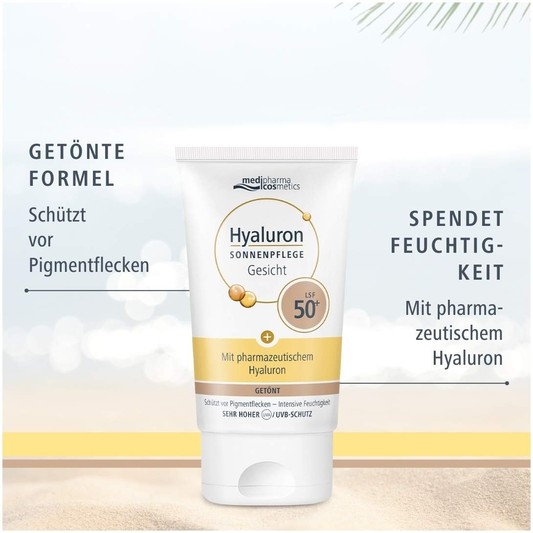 medipharma cosmetics Hyaluron Sonnenpflege Gesicht LSF 50+ getönt 50 ml