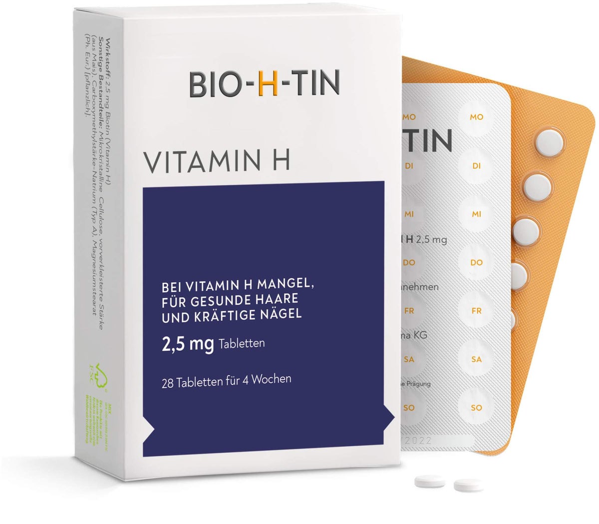 Bio-H-Tin Vitamin H 2,5 mg Für 4 Wochen 28 Tabletten