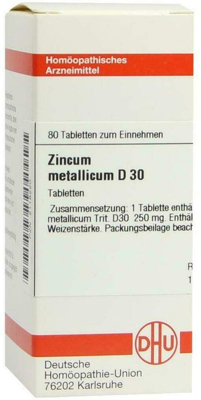 Dhu Zincum Metallicum D30 80 Tabletten