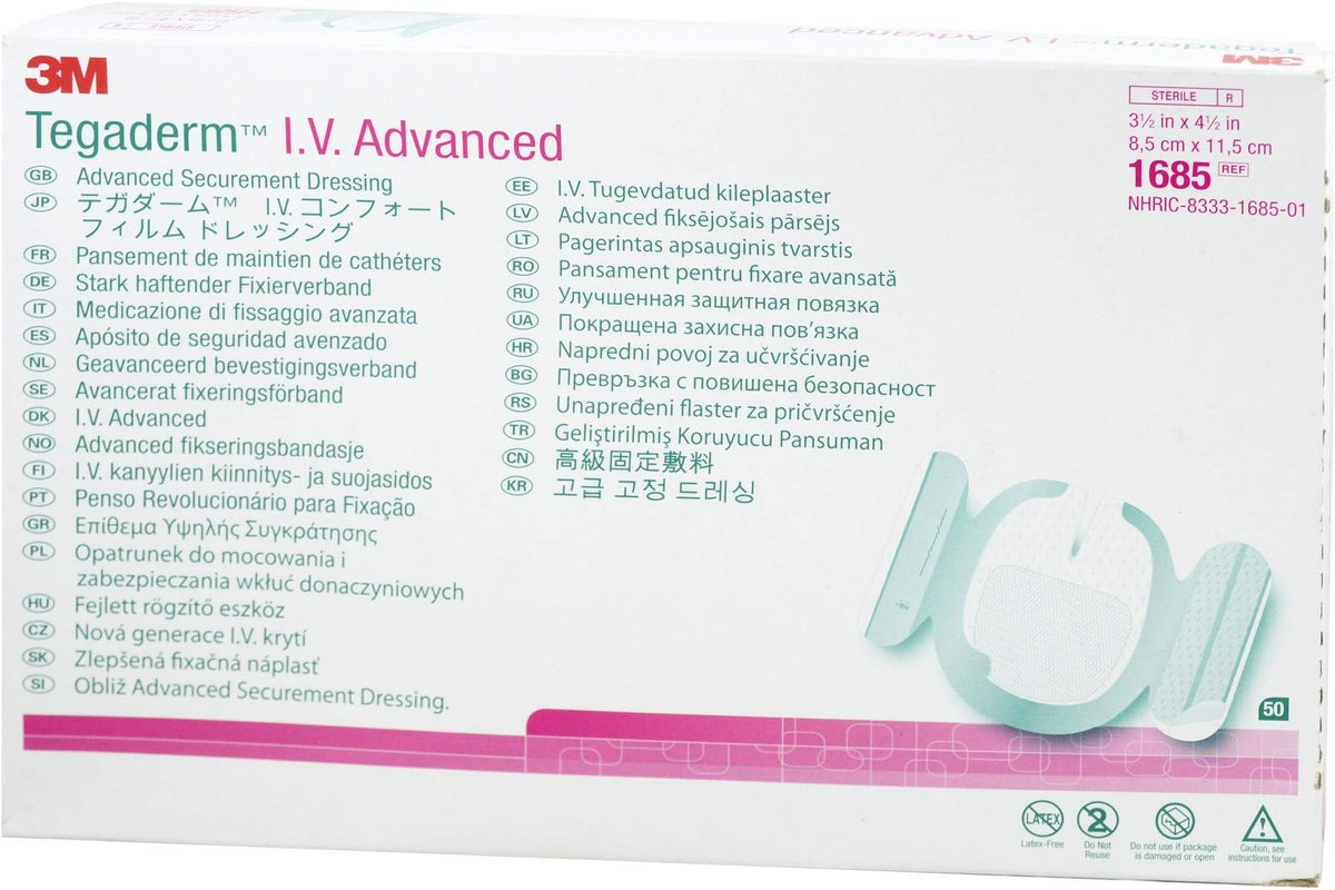 Tegaderm 3m I.V. Advanced Pflaster 8,5 X 11,5 cm 1685 50 Pflaster