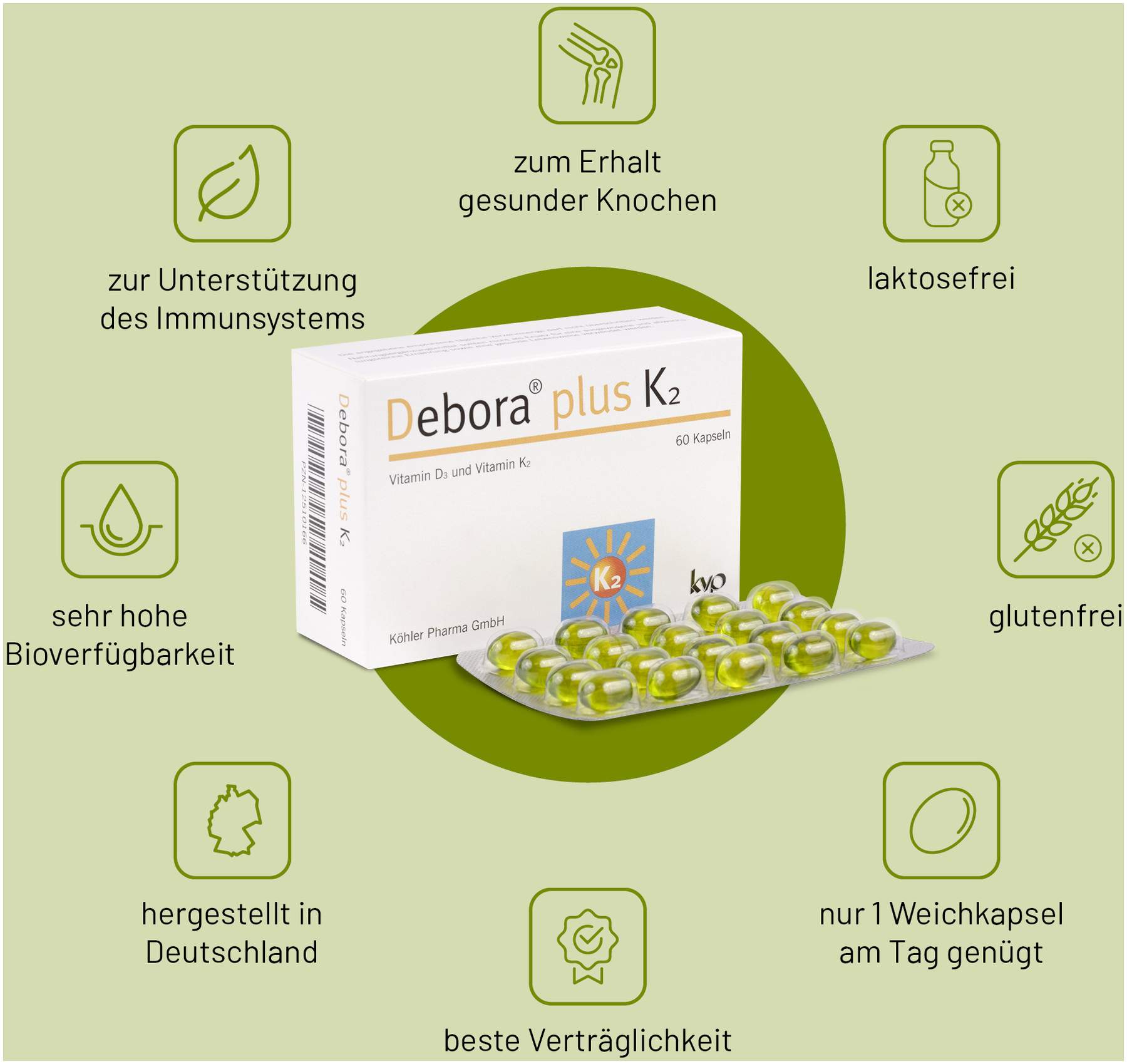 Debora Plus K2 60 Kapseln