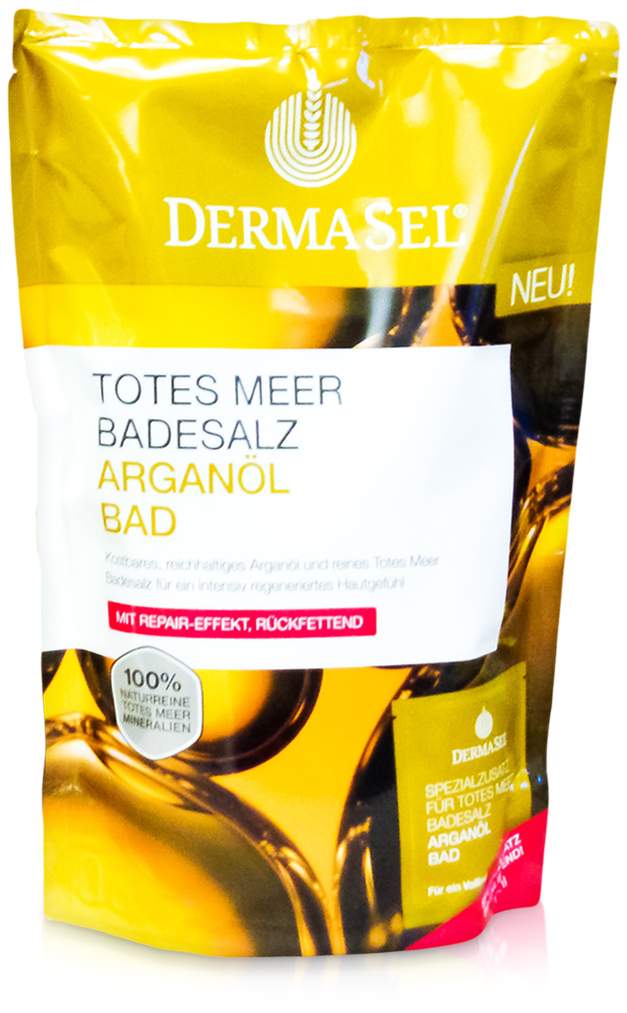 Dermasel Totes Meer Badesalz + Arganöl 1 Kombipackung