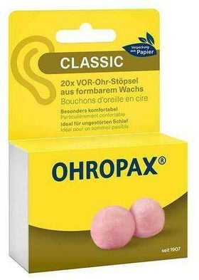 Ohropax Classic Wachs Vor-Ohr Stöpsel
