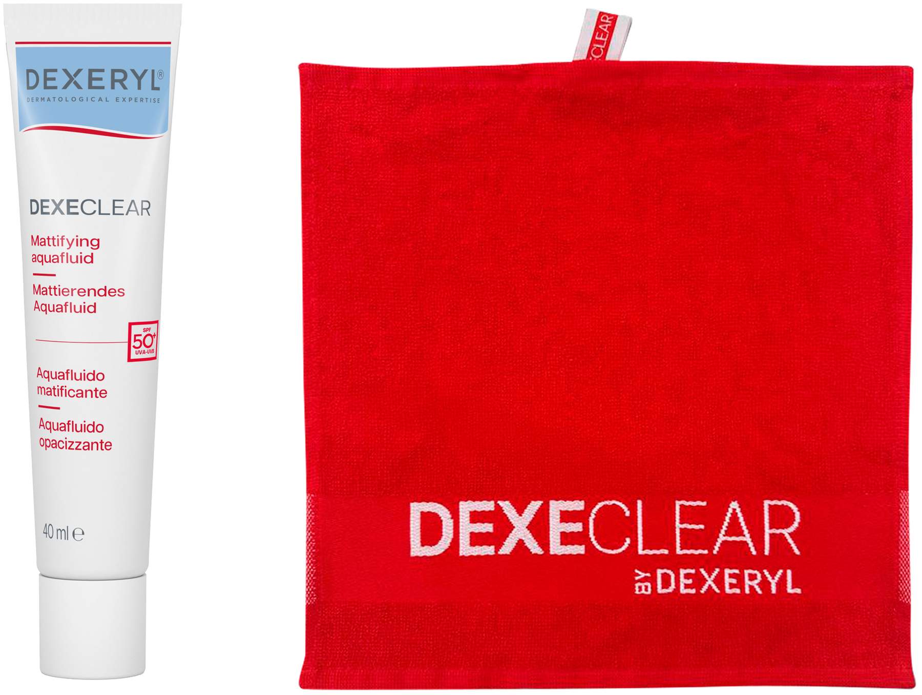 Dexeryl Dexeclear mattierendes Aquafluid 40 ml + gratis Handtuch 1 Stück