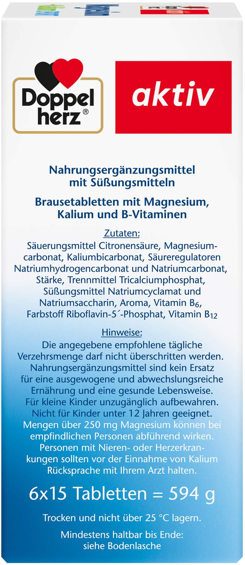 Doppelherz Aktiv Magnesium + Kalium Sport 6 X 15 Brausetabletten