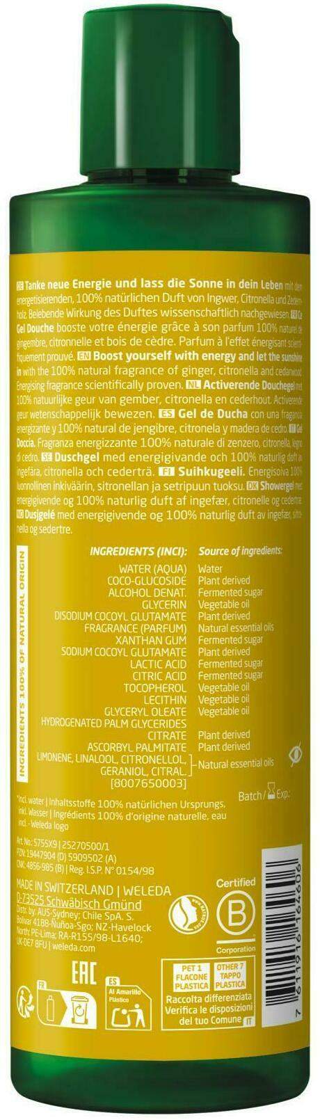 Weleda Energy Shower Gel Ingwer 400 ml