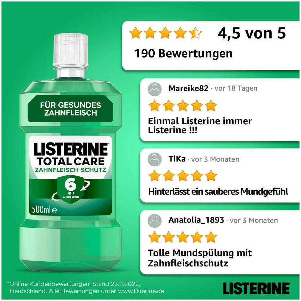 Listerine Total Care Zahnfleisch - Schutz 500 ml