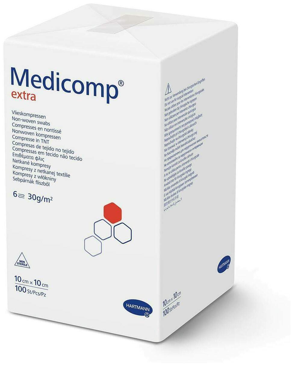Medicomp Extra Kompresse 10x10cm Unsteril