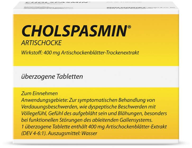 Cholspasmin Artischocke 100 überzogene Tabletten