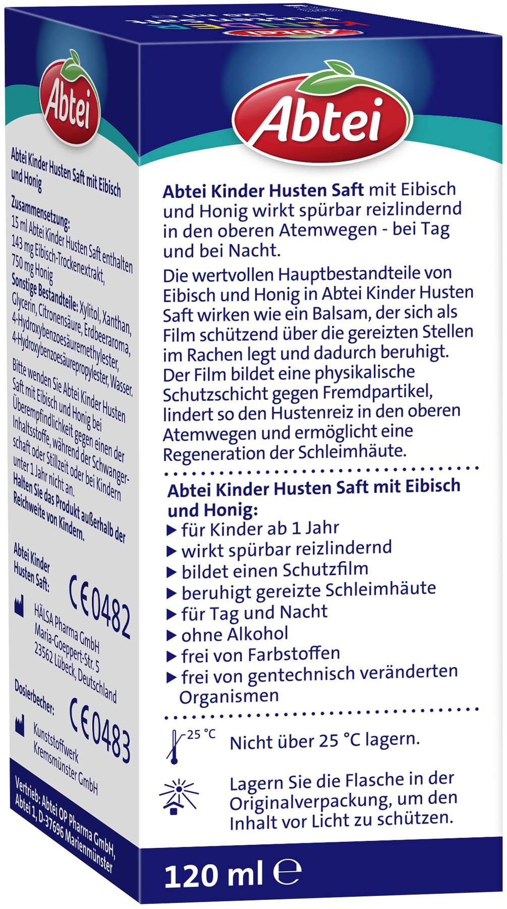 Abtei Kinder Husten Saft Eibisch und Honig 120 ml