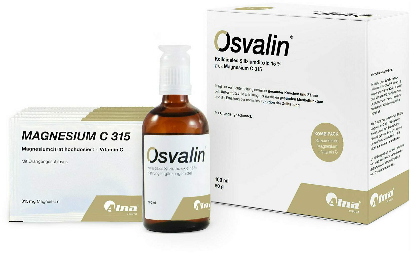 Osvalin 100 ml Silizium + 80 G Magnesium Kombipackung 1 Stück