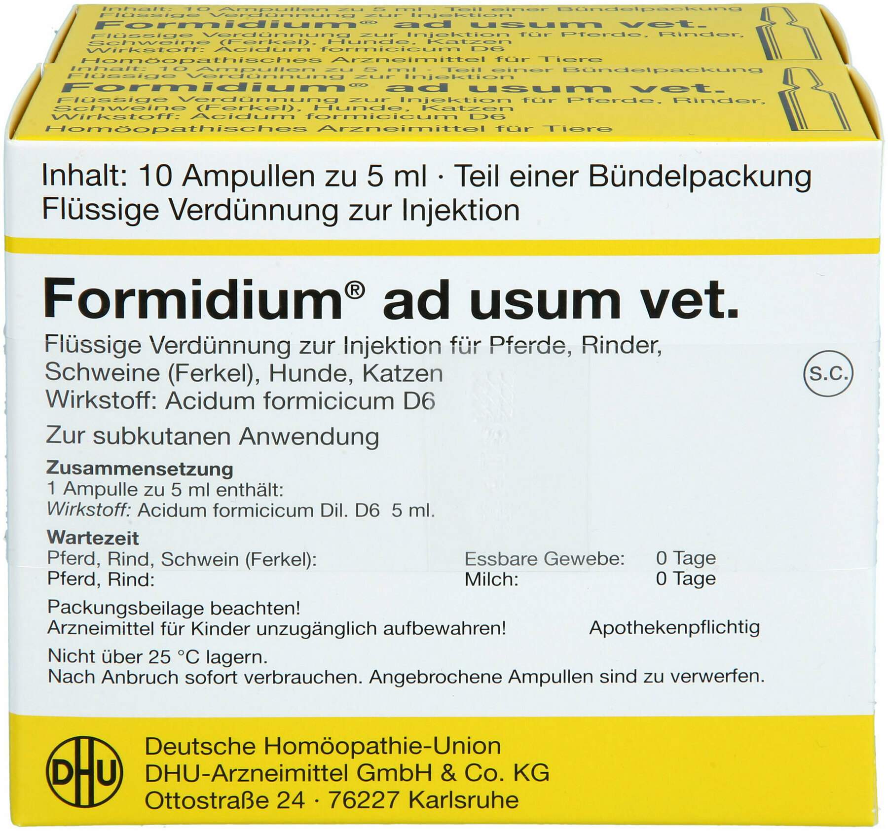 Dhu Formidium Injektionslösung vet. 2 X 10 X 5 ml