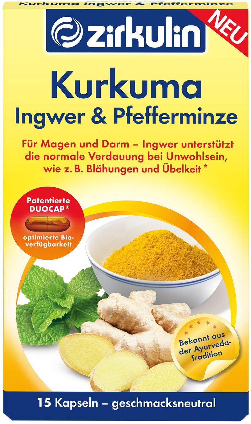 Zirkulin Kurkuma Ingwer & Pfefferminze 15 Kapseln