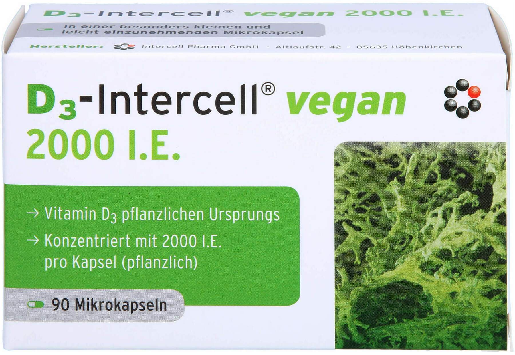 D3-Intercell Vegan 2.000 I.E. 90 Kapseln
