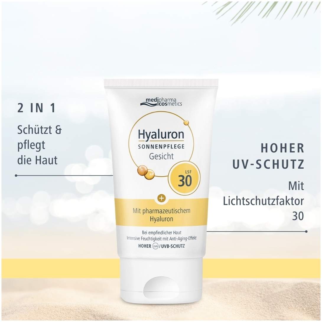 medipharma cosmetics Hyaluron Sonnenpflege Gesicht LSF 30 50 ml Creme
