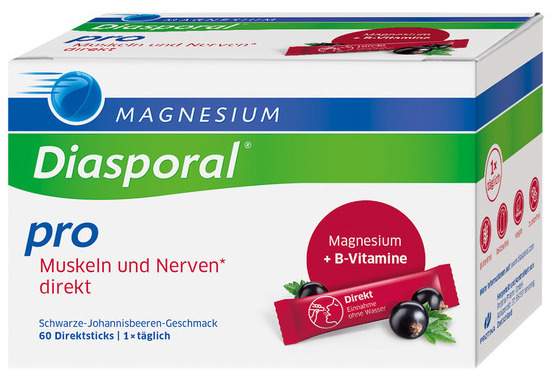 Magnesium Diasporal Pro Muskeln und Nerven direkt Direktgranulat 60 Sticks