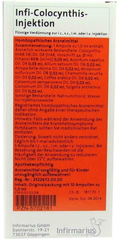 Infi Colocynthis Injektion 10 X 1 ml Ampullen