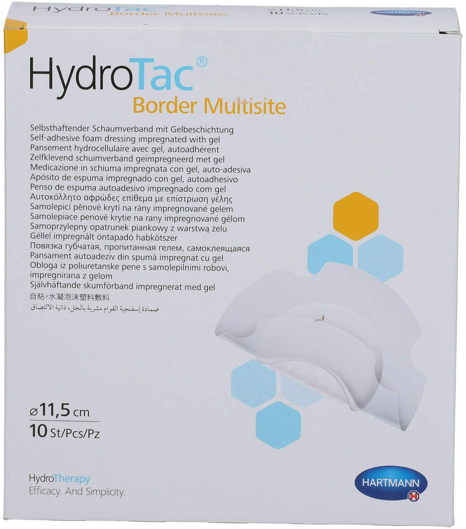 Hydrotac Border Multisite Schaumverband 11,5 cm 10 Stück